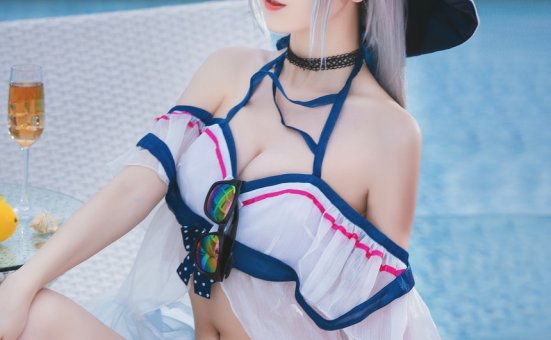 弥音音 — 明日方舟 斯卡蒂泳装 [24P-316M]