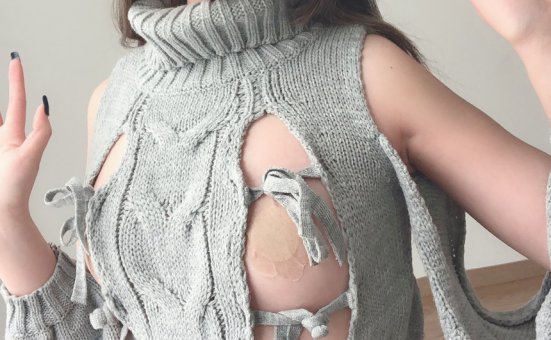 萌妹是青水 – 露背毛衣[14P-37MB]