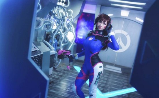 游戏美女dva cos图片守望先锋cos美女图片