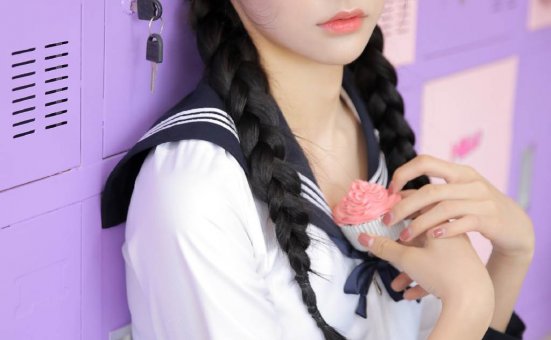 JK制服美女双马尾性感写真