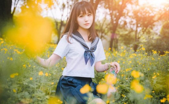 水手服美女清新养眼写真图片