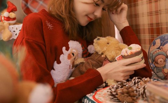 元气性感美女圣诞节可爱写真图片壁纸