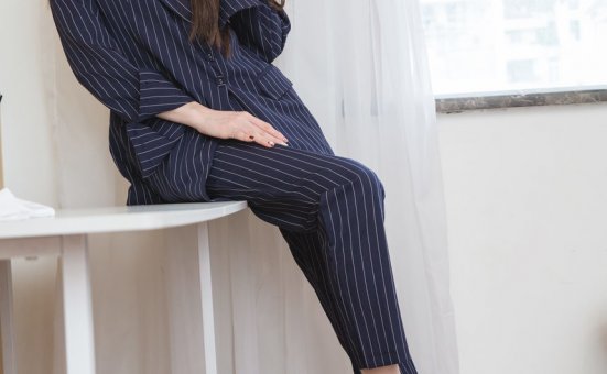 Sia不吃鱼 – 条纹职业装 [128P-1.26GB]