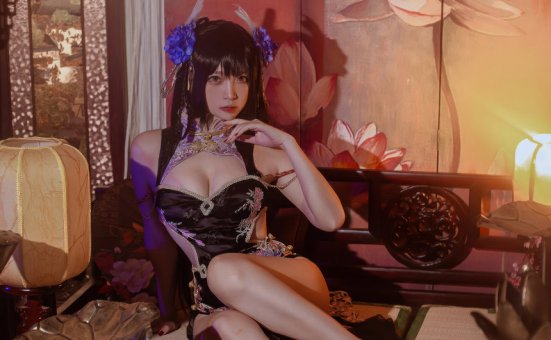 二佐Nisa –  碧蓝航线-比叡鲟旗袍 [24P-389.1M]