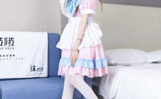 BoBoSocks袜啵啵 No.734 稚予-皮鞋、厚白丝、女仆装、挑鞋