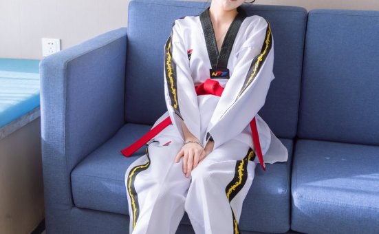 BoBoSocks袜啵啵 积分限定作品044 稚予-跆拳道服、运动鞋、白棉袜、裸足