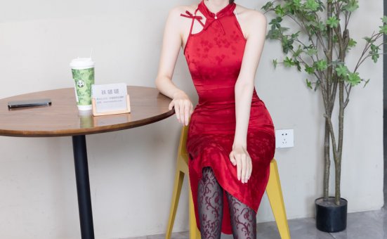 BoBoSocks袜啵啵 No.767 小甜豆-高跟鞋、薄黑丝黑印花、裸足、旗袍